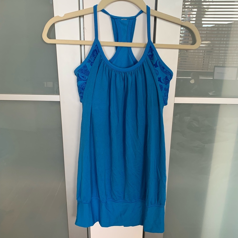 Blue Lululemon Racerback Workout Tanktop